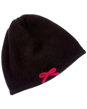 Portolano Bow Cashmere, Wool & Silk-Blend Blend Hat - Blue
