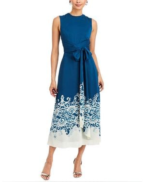 mestiza Nolita Wrap Midi Dress - Blue