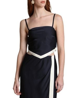 Avec Les Filles Scarf Top - Black