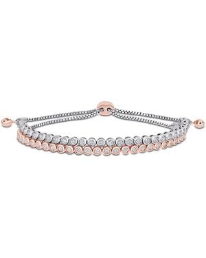 Rina Limor 14k Two-tone 0.95 Ct. Tw. Diamond Bracelet - White