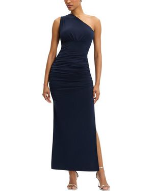 Hervé Léger Ruched Jersey Midi Dress - Blue