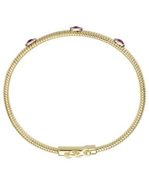 Rachel Glauber 14K Diamond Cz Bangle Bracelet - Metallic