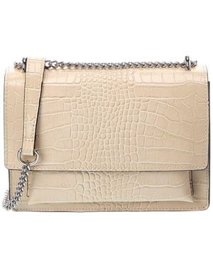 Italian Leather Natalie Leather Top Handle Bag - Natural
