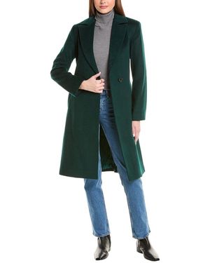 Sofiacashmere Belted Wrap Wool & Cashmere-blend Coat - Green