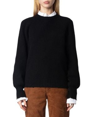 Zadig & Voltaire Moris Cashmere-Blend Jumper - Black