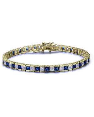 Rachel Glauber 14k Over Silver Cz Tennis Bracelet - White