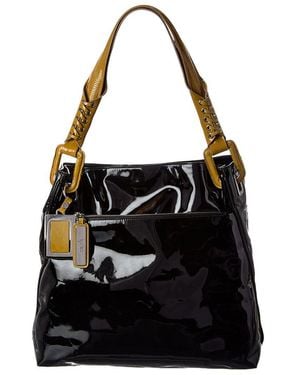Roger Vivier Patent Hobo Bag - Black
