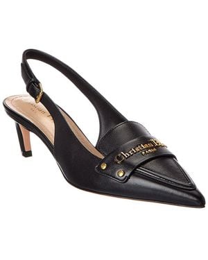Dior Boy Leather Slingback Pump - Black