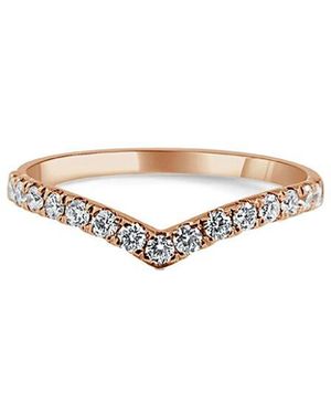 Sabrina Designs 14k Rose Gold 0.25 Ct. Tw. Diamond V Ring - White