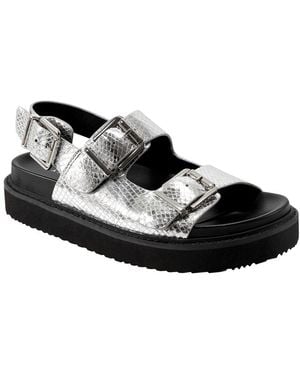 Marc Fisher Agenda Leather Sandal - Black