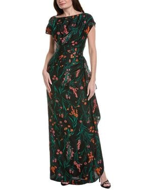 Lela Rose Florence Silk-Blend Gown - Green