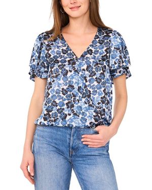 Vince Camuto Tulip Wrap Blouse - Blue