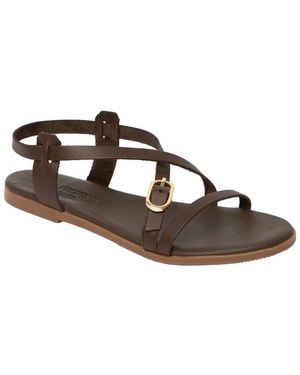 Menina Step Vera Leather Sandal - Brown