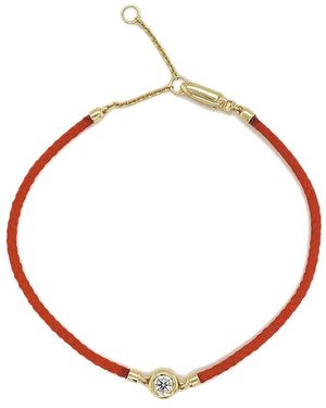 Sabrina Designs 14k 0.09 Ct. Tw. Diamond Red String Bracelet - White
