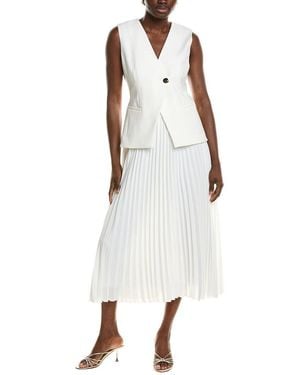 10 Crosby Derek Lam Lauren Mixed Media Dress - White