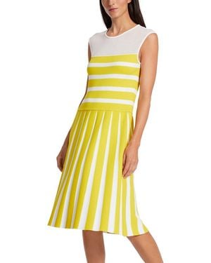 Marc Cain Sleeveless Midi Dress - Yellow