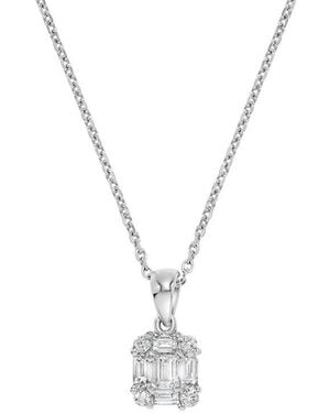 H.J. Namdar 18K 0.36 Ct. Tw. Diamond Cluster Necklace - Metallic