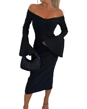 Vincent Midi Dress - Black
