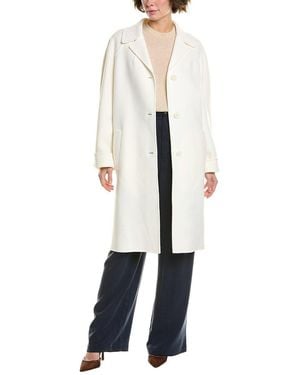 Michael Kors Plush Melton Wool Coat - White