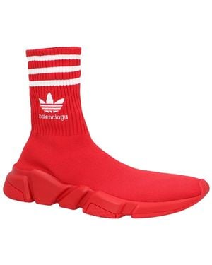 Balenciaga X Adidas Speed High-Top Trainer - Red