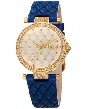 Burgi Burgi Leather Watch - Blue