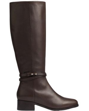 LK Bennett Bena Leather Knee Boot - Brown