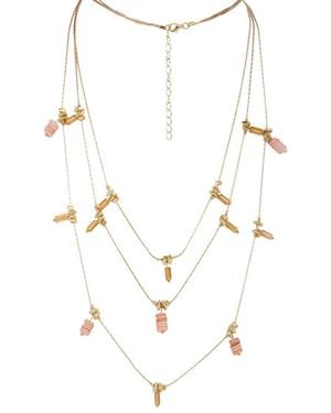 Saachi Multi Layered Necklace - White
