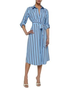 L'Agence Jubilee Midi Shirtdress - Blue