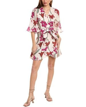 JUAN DE DIOS Teresita Linen Wrap Dress - Red