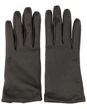 Saint Laurent Cassandre Lambskin Gloves (Authentic Pre-Loved) - Black