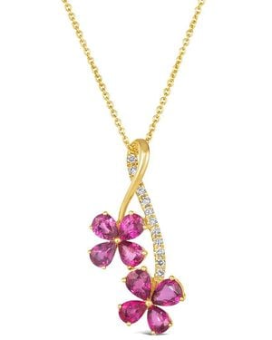 Le Vian Le Vian 14K 1.68 Ct. Tw. Diamond & Ruby Vivids Pendant Necklace - Pink