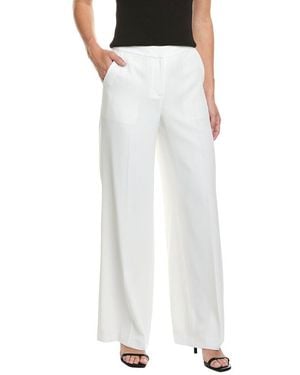 Brooks Brothers Crepe Wide Leg Pant - White