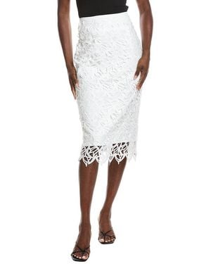 Gracia Eyelet Lace Embroidered Skirt - White
