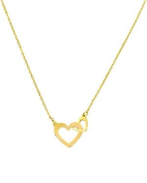 HAWLEY ST 14K Heart Necklace - Metallic