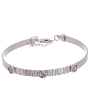Meshmerise 18K Over 0.10 Ct. Tw. Diamond Bangle Bracelet - White