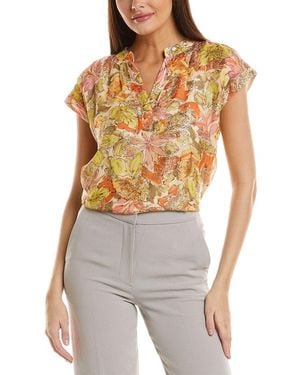 Vince Camuto V Front Placket Blouse - White