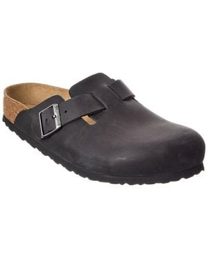 Birkenstock Boston Bs Narrow Leather Clog - Black