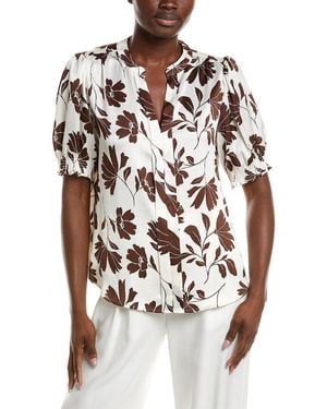 Anne Klein Y-Front Blouse - White