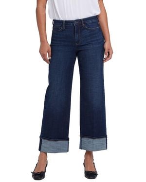 NYDJ Petite Teresa Night Skies Wide Leg Jean - Blue