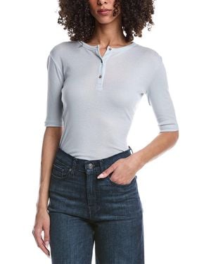 Vince Elbow-Sleeve Henley - Gray