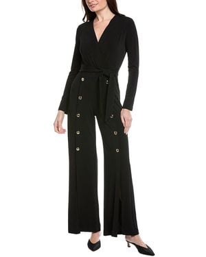 Joseph Ribkoff Waist-Tie Embellished Jumpsuit - Black