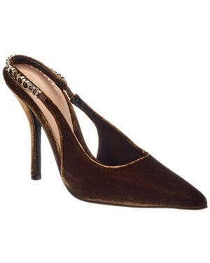 Gucci Signoria Velvet Slingback Pump - Brown