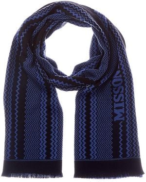 Missoni Dnu Pack Wool Scarf - Blue