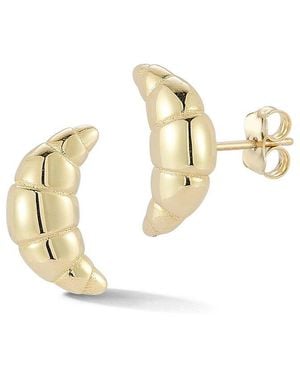 Ember Fine Jewelry 14K Croissant Stud Earrings - Metallic