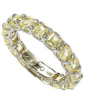 Suzy Levian CZ Jewelry Suzy Levian Silver Cz Modern Eternity Ring - Metallic