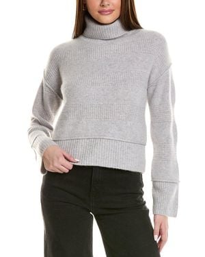 Design History Exposed Seam Turtleneck Cashmere Jumper - Grey