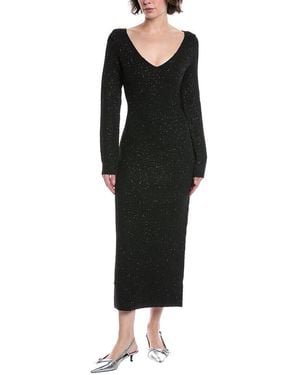 Lela Rose Sequin Midi Sweaterdress - Black