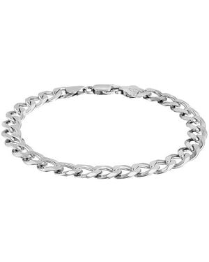 Italian Silver Chain Bracelet - Metallic