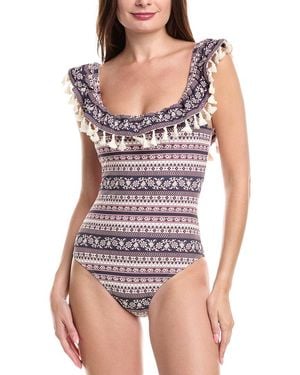 Sea Suzie Brint Fringed One-Piece - Purple