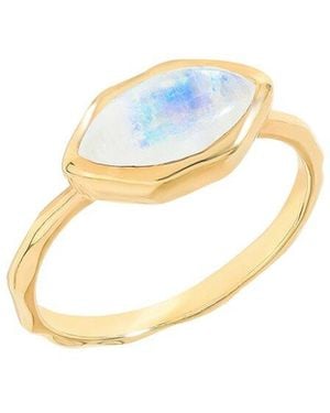 TIRAMISU 14K Over 2.10 Ct. Tw. Moonstone Solitaire Ring - White